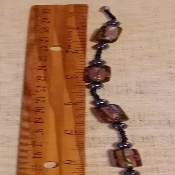 Vintage Murano Glass Bracelet 7 in - Picture 3 of 3